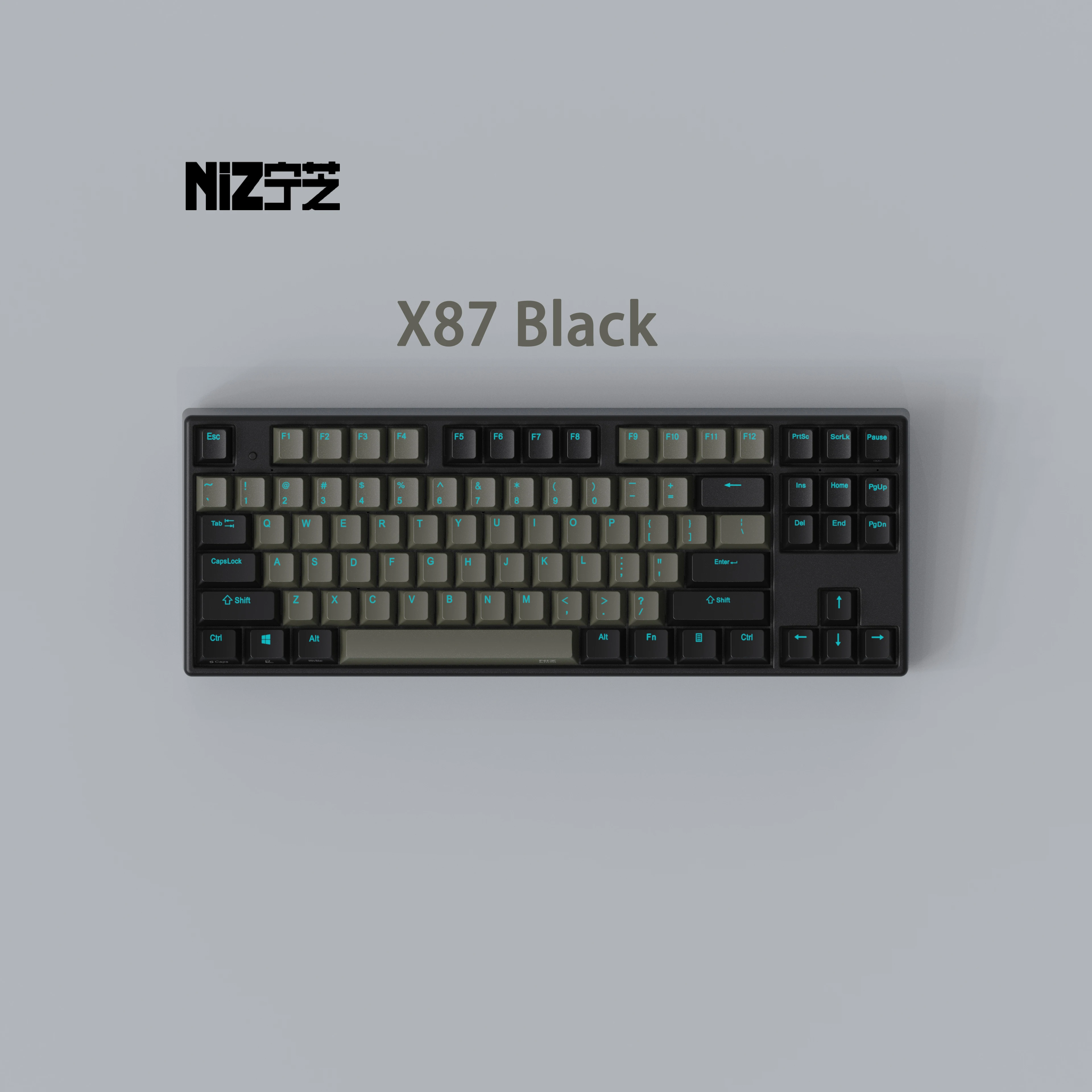 2021 NIZ EC Keyboard X87 Capacitancia Black USB Bluetooth  RGB Mode Multi-Function Programmer Keyboard PBT Keycaps New Swithes