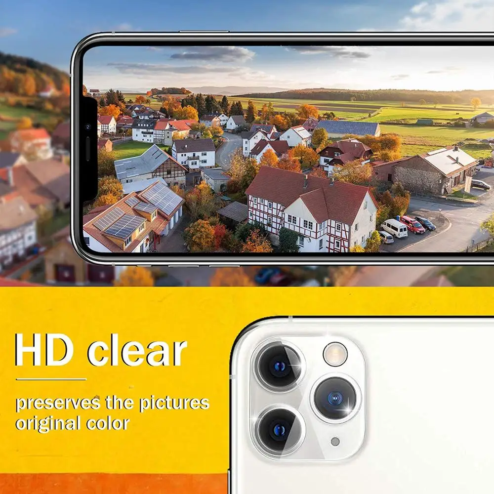 Телефон 11 Pro Max задняя камера Объектив Закаленное стекло пленка для iPhone Чехол