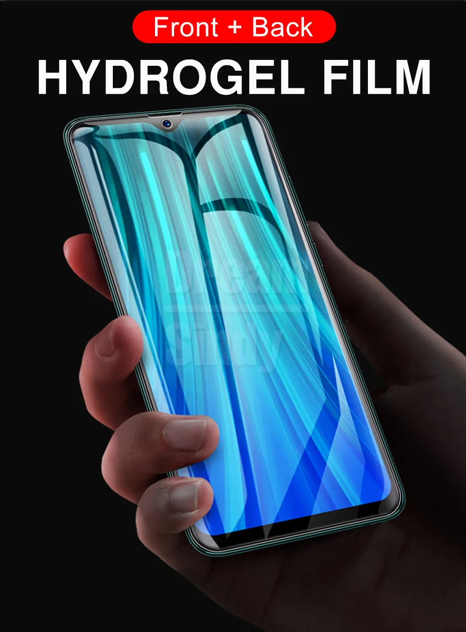 3-1 шт 200D Защитная Гидрогелевая пленка для Xiaomi Redmi Note 8 7 6 5 Pro 8A 7A 6A K20 защита экрана полное покрытие Гидрогелевая пленка