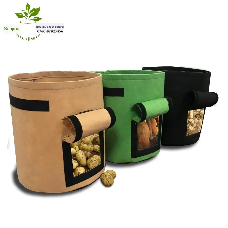 

Potato Planting Sack Potato Planting Sack Non-Woven Root Control Bag Felt Potato Sweet Potato Plant Sack pocket rice husk garden