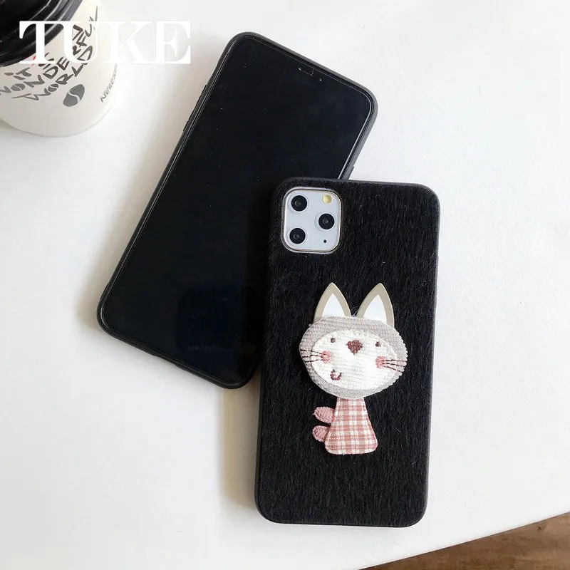 Новинка модный роскошный чехол класса люкс с милым котом и улыбающимся лицом