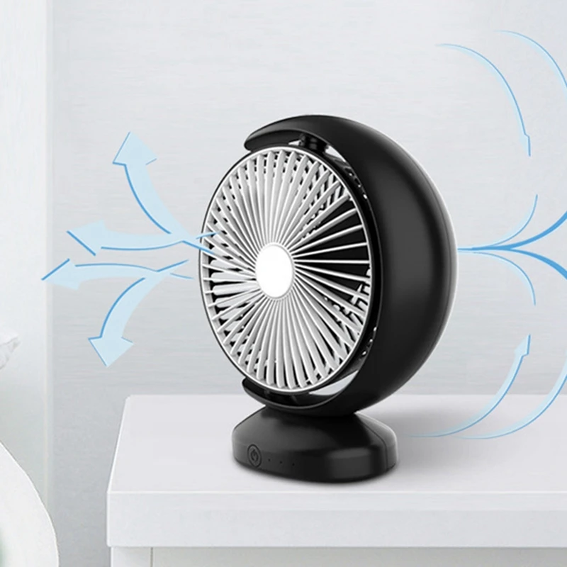 

Portable Desktop Air Cooling Fan 3 Blade USB Rechargeable Table Mini Air Cooler Fan with 3 Speed for Home Office