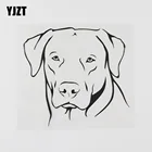 YJZT стильная наклейка на тему Лабрадора, собаки, 14, 5 х13, 2 см, Виниловая наклейка на автомобиль, черныйсеребристый цвет, 8A-0538