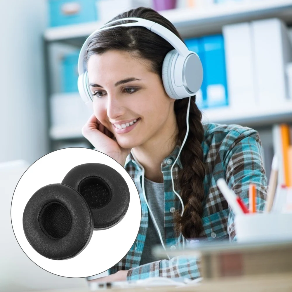 

2Pcs Portable Headphone Ear Pads Supple Ear Covers Compatible for SOLO2/SOLO3