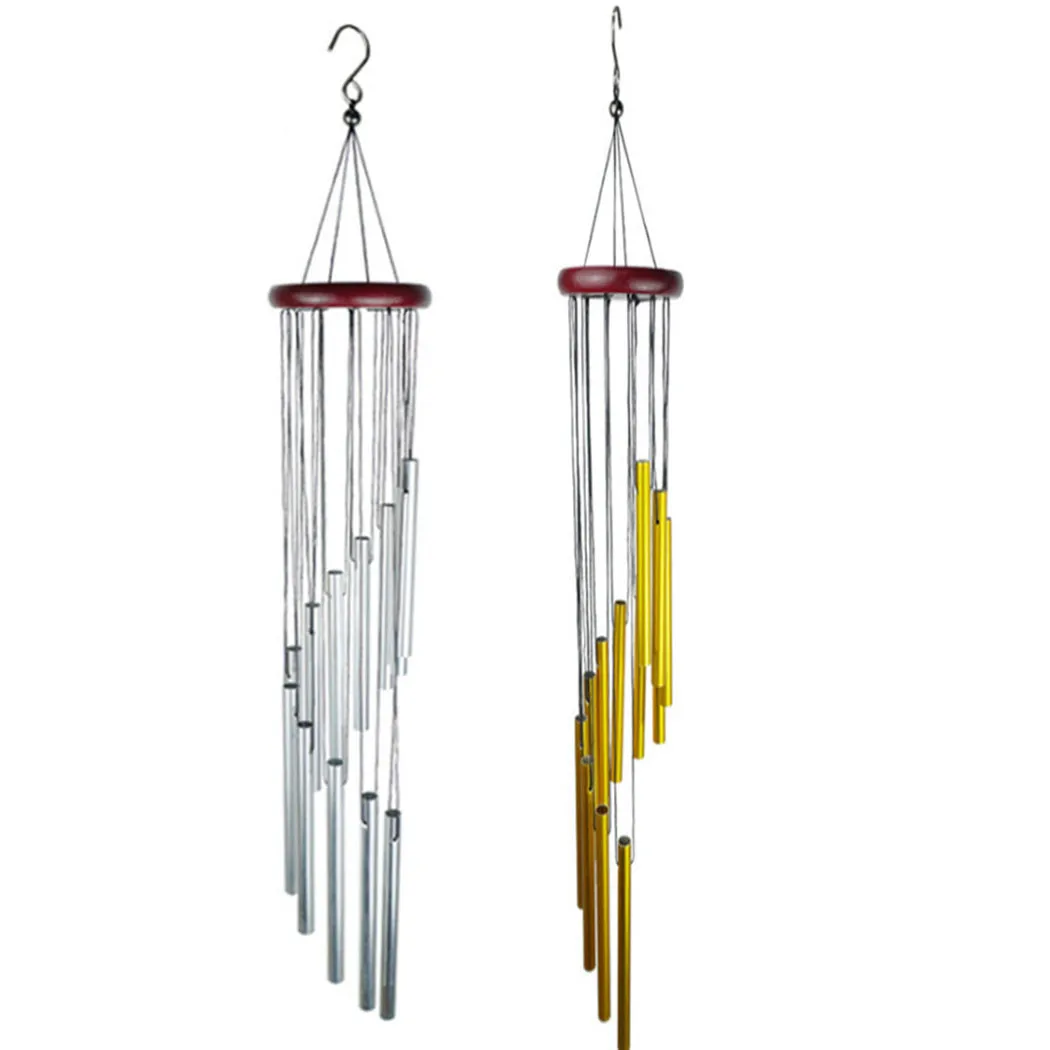 

Ornament Wind Chimes Outdoor Gold/silver Hanging Home Metal Wood+Aluminum