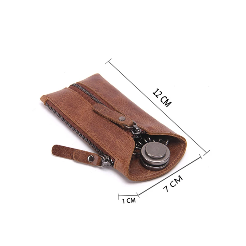 Мужской складной брелок для ключей из натуральной кожи 3 цвета|Футляр