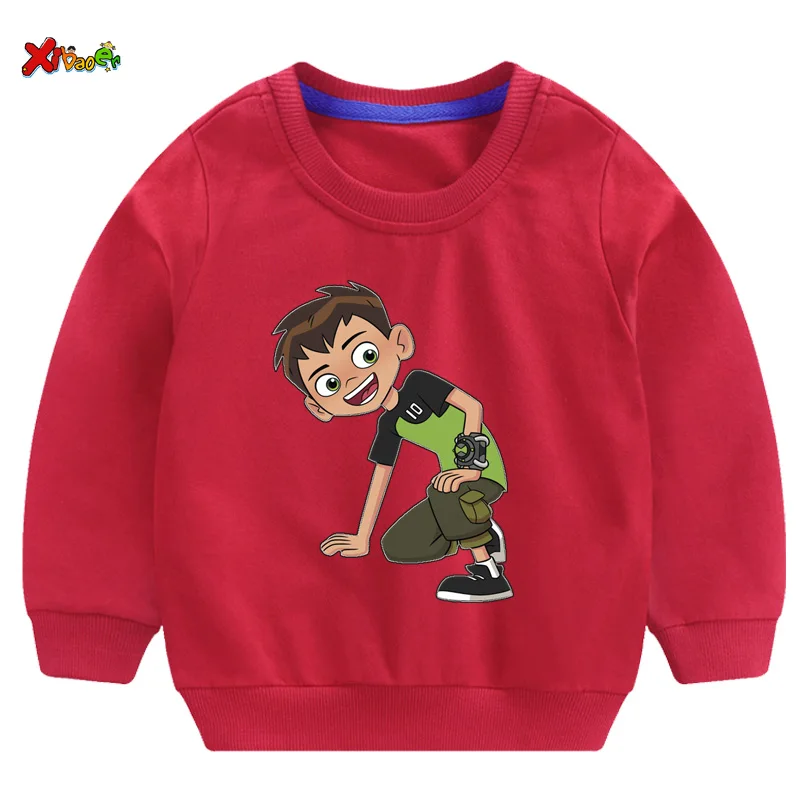 Толстовки для маленьких мальчиков Ben10; худи для маленьких мальчиков; хлопковые детские толстовки с капюшоном; детская одежда; толстовки с длинными рукавами; спортивная одежда для малышей