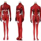 Костюм для косплея аниме DARLING in the FRANXX, комбинезон униформы Zero Two 02 для хэллоуивечерние, женский полный комбинезон Zentai