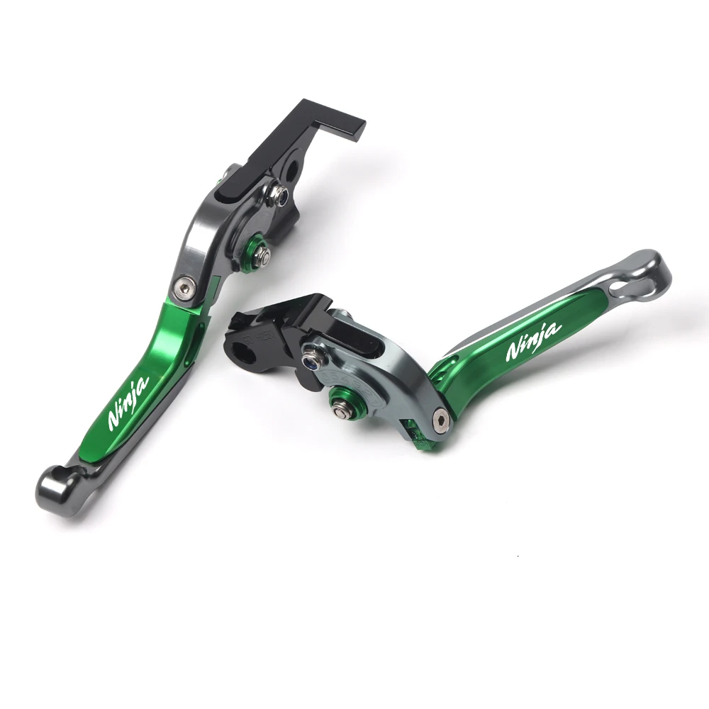 

With Logo Motorcycle CNC Aluminum alloy Adjustable Foldable Brake Clutch Lever Accessories For Kawasaki Ninja 400 NINJA400 2018