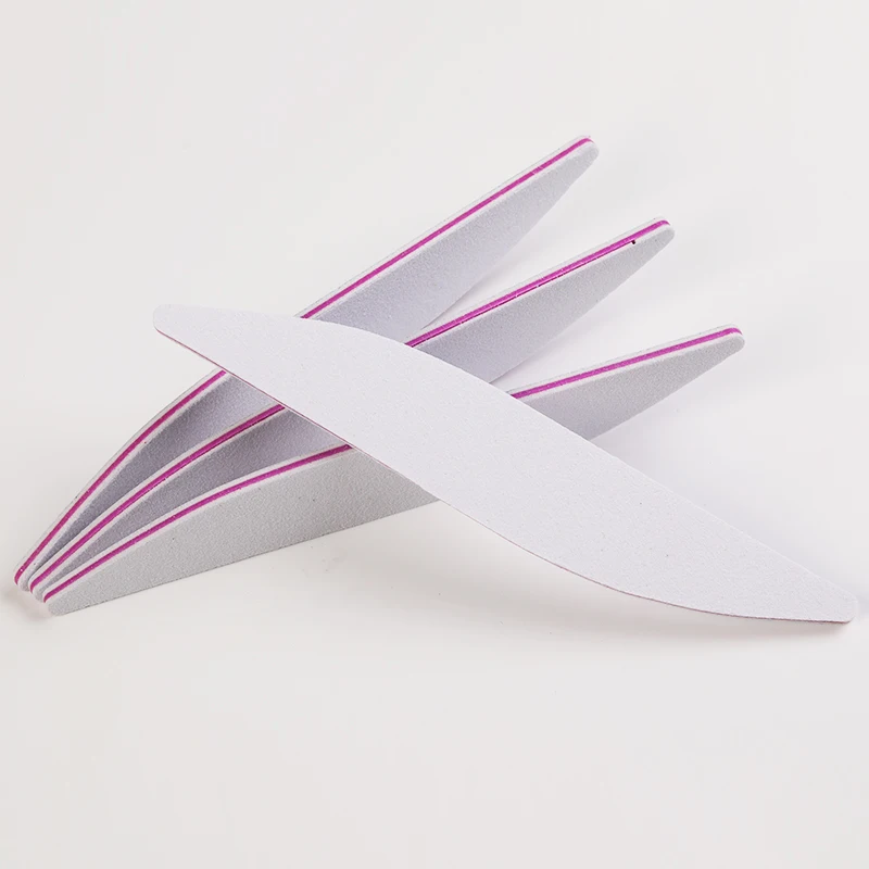 100/20/10/5/1pcs Professional Nail File White Willow Leaf Shape Buffer Polish Sanding Blocking Art Pedicure Care Tools | Красота и