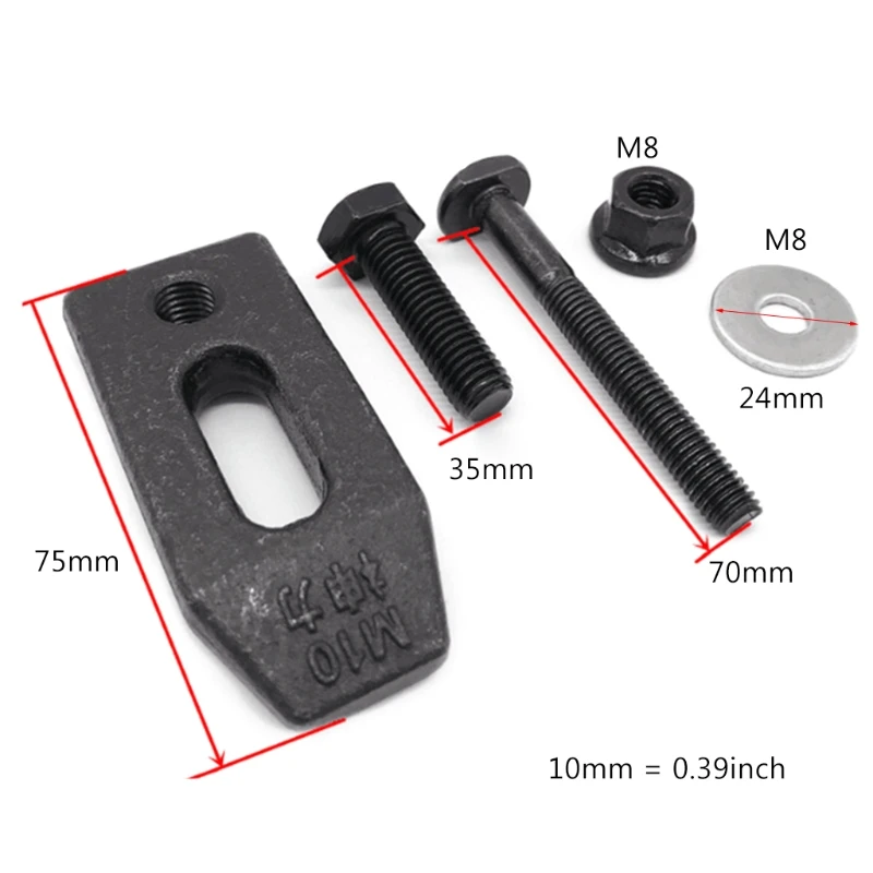 

M8/M10 Milling Parts Pressure Plate Clamp Fixture Plate for T-slot Working Table