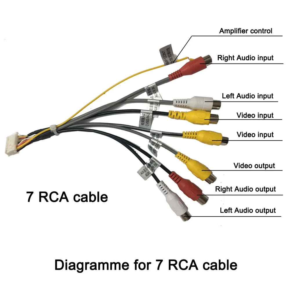 20 контактный разъем автомобильный стерео радио RCA Выход AUX провод жгута адаптер
