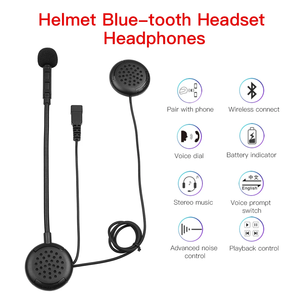 Bluetooth гарнитура для мотоцикла беспроводные наушники шлема системы связи