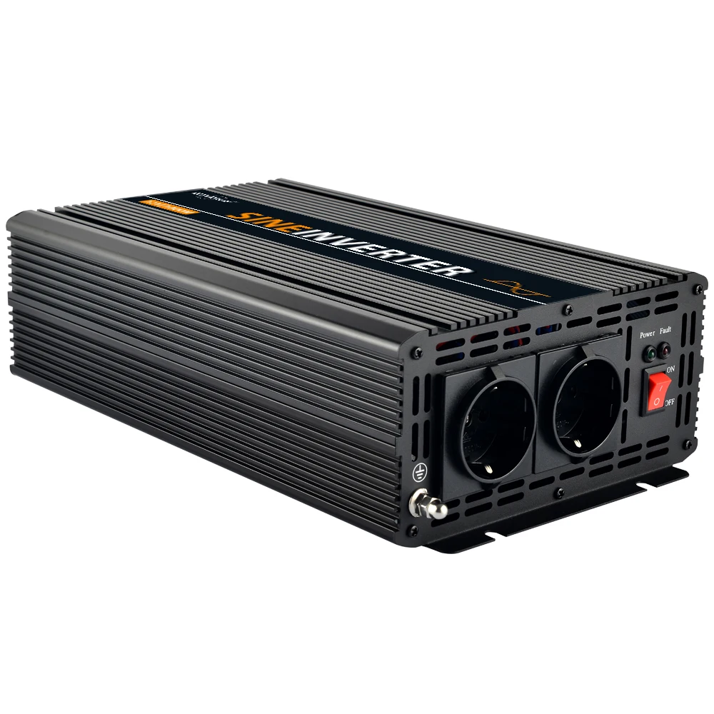 Чистый синусоидальный инвертор 12 v 220 пик 2500 W непрерывный 1000 1200