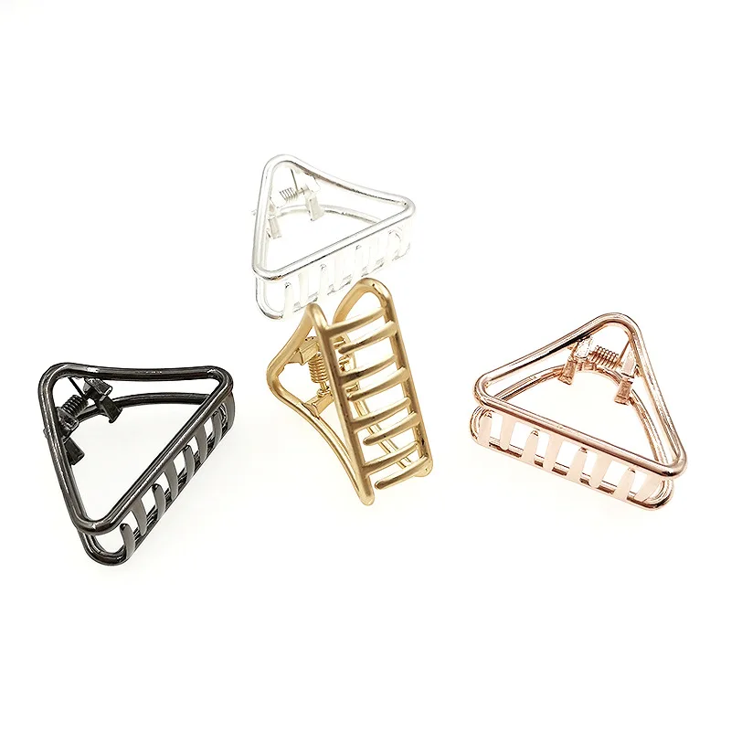 Женские Геометрические заколки для волос однотонные заколки-крабы в стиле ретро