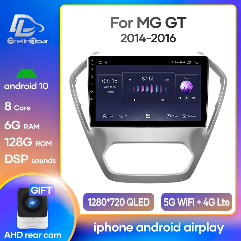 4G LTE WIFI Android 10 0 Автомобильный gps мультимедийный видеоплеер в тире для MG GT 2014 2016 годы