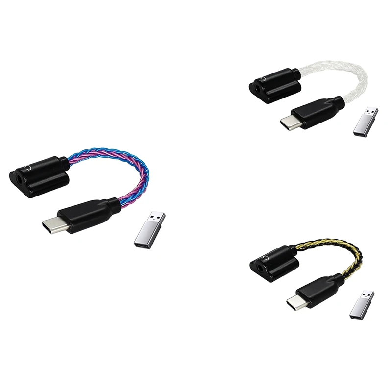 

Portable ES9281C Audio Amplifier Cable PRO Headphone Adapter Hifi DAC Decoder DSD Mobile Phone Amp Cable