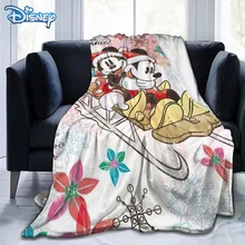 Couverture Disney Mickey en peluche pour enfants et adultes, couvre lit d'hiver, cadeau de noël  (4)