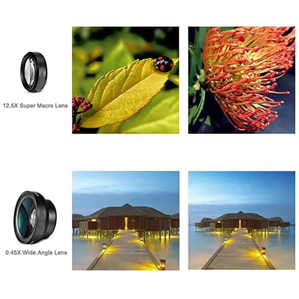 

37MM 0.45X 49UV Super Wide-angle Macro Two-in-one Mobile Macro Lens Huawei Angle Xiaomi Wide Lens Zoom For Iphone Phone J8T6
