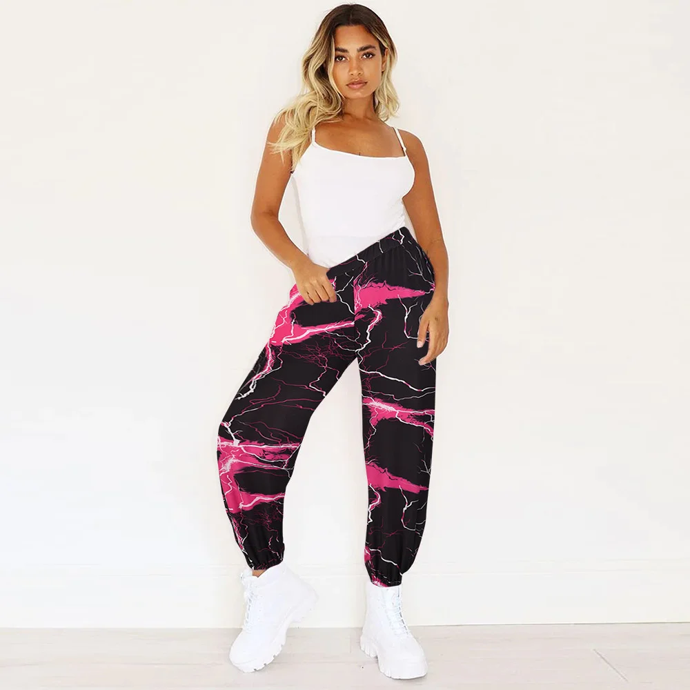 

Tie Dye Womens Pants Spring Sports Womens Plus Size Clothing High Waist Printed Femme Pencil Pants