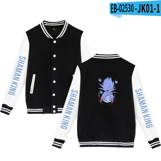 Anime Shaman King The Super Star Yoh Asakura Bejsbolnaya Uniforma Na Molnii Flisovaya Kurtka Dlya Zhenshin I Muzhchin Tolstovki Svitshoty Ulichnaya Odezhda Muzhskaya Odezhda Aliekspress