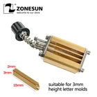 Держатель формы ZONESUN для ленточного принтера, кодирующее устройство для принтера с термоголовкой для штамповки, Термоблок для принтера с надписью