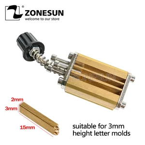 Держатель формы ZONESUN для ленточного принтера, кодирующее устройство для принтера с термоголовкой для штамповки, Термоблок для принтера с надписью