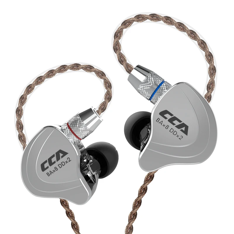 Black no mic CCA C10 4BA+ 1DD Гибридный в ухо наушники Hifi Dj Monito кроссовки спортивные наушники для CCA C16 CA4 C12 C04 - Цвет: Black no mic