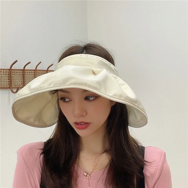 

Шляпа Женская Солнцезащитная с защитой от УФ-лучей, модный двойной Топ, Пляжный головной убор, летняя