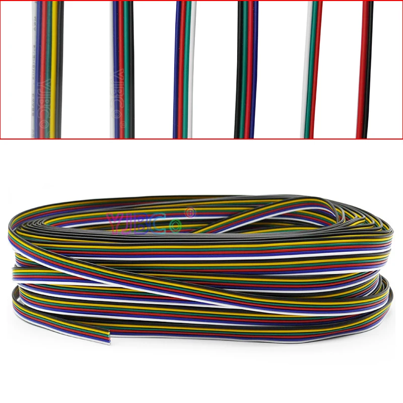

50 meters 22 AWG Extension Electric Wire 2pin 3pin 4pin 5Pin 6pin Cable Led Connector For 5050 WS2811 RGBW RGB CCT LED Stirp