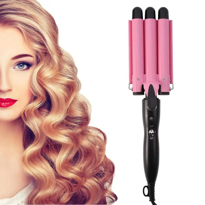 Щипцы для завивки волос керамические тройные профессиональные щипцы