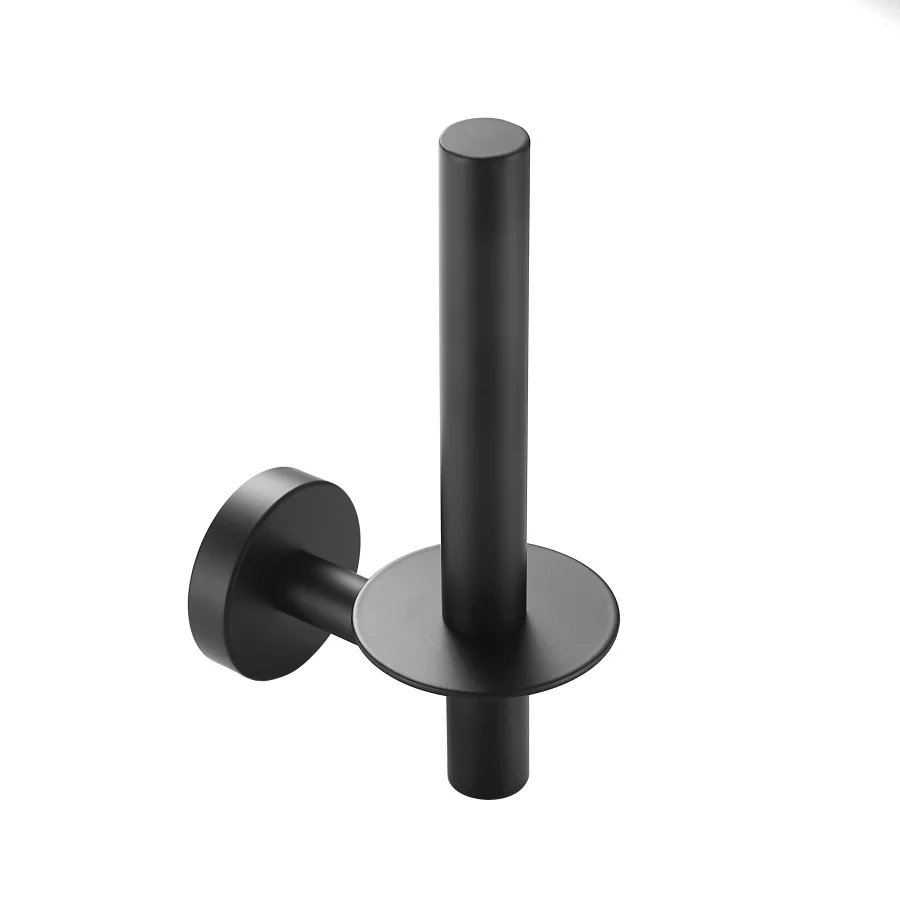 

Stainless Steel Wall Mounted Toilet Paper Holder Matt Black Or Brushed Vertical Paper Roll Holder Kitchen Paper Holder