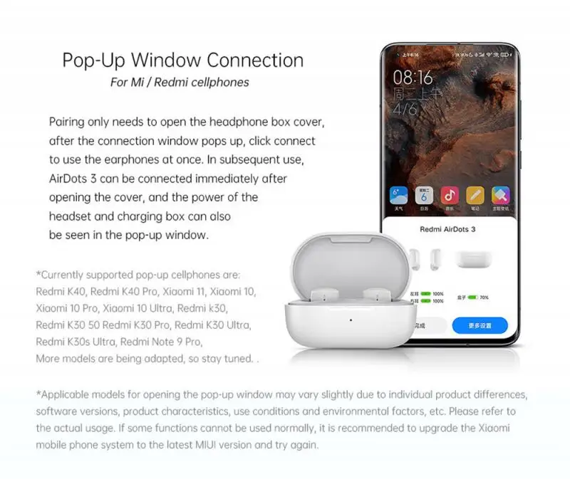 

NEW TWS Earphone True Wireless Bluetooth 5.2 mi True Wireless Earbuds mi Airdots 3 Xiaomi Redmi with mic Noise Cancelling