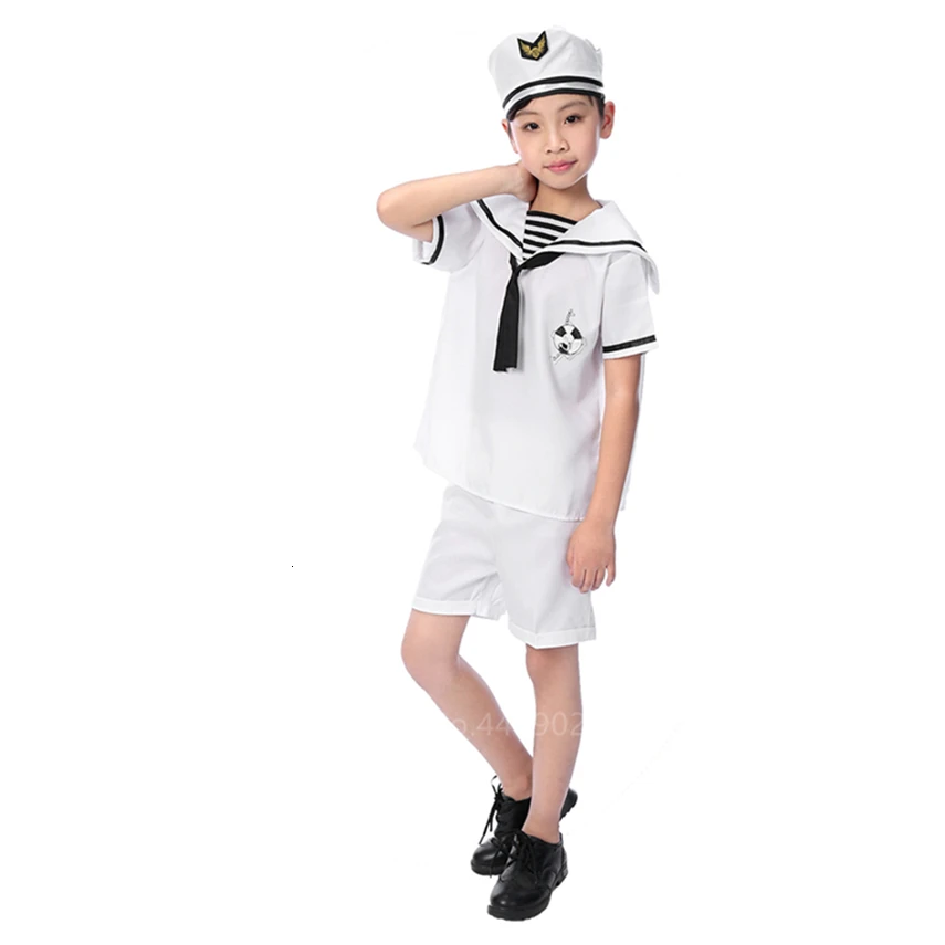 Детская Темно Синяя Униформа карнавальный костюм на Хэллоуин вечерние костюмы