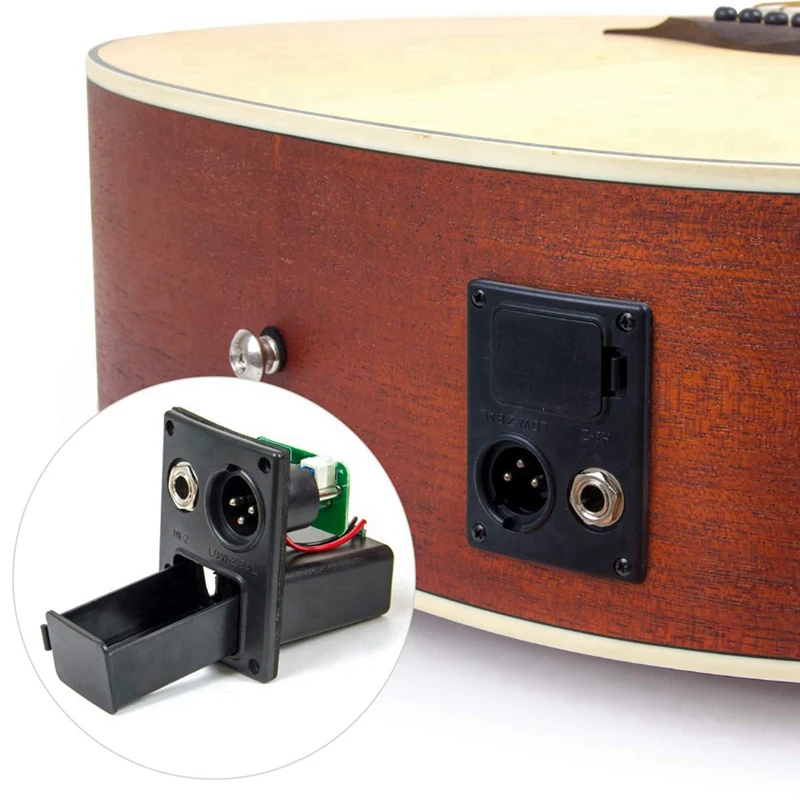 

5 Bands Acoustic Guitar Pickup EQ Preamp LCD Tuner Equalizer with Mic LC-5