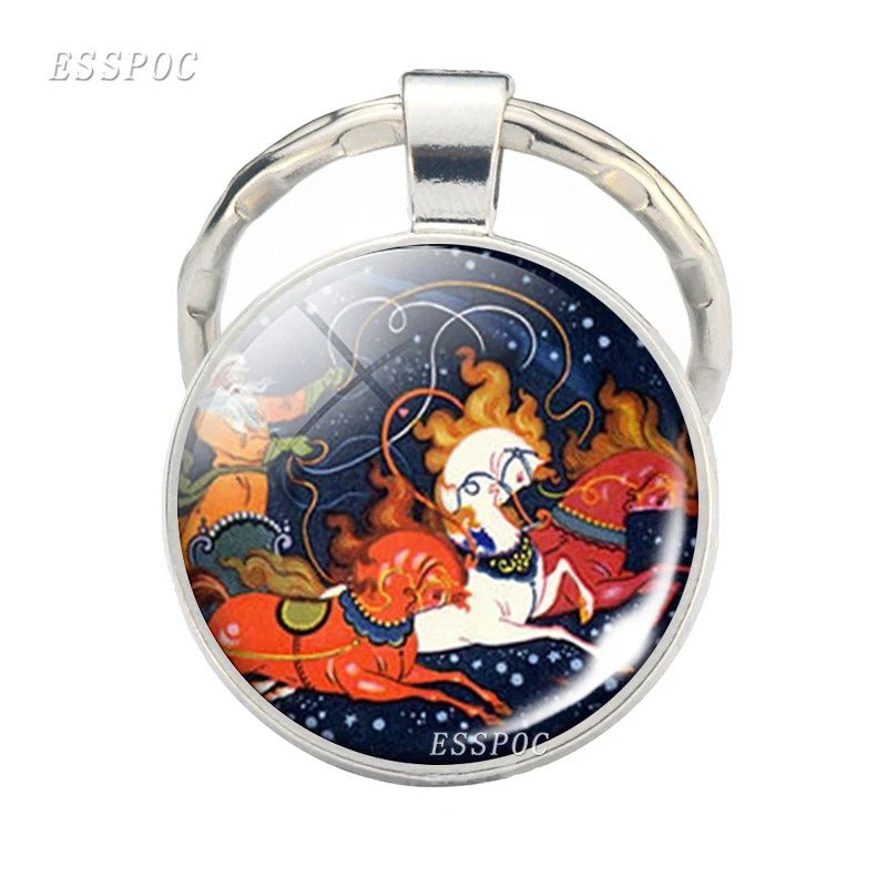 Русский Рождественский брелок для ключей с изображением лошади модные украшения