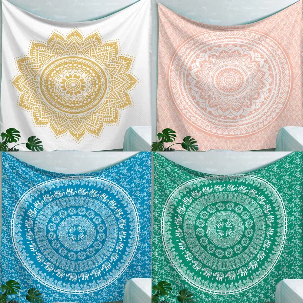 Sun Moon/в Индии МАНДАЛА ГОБЕЛЕН настенный бохо стиле гобелен из ткани