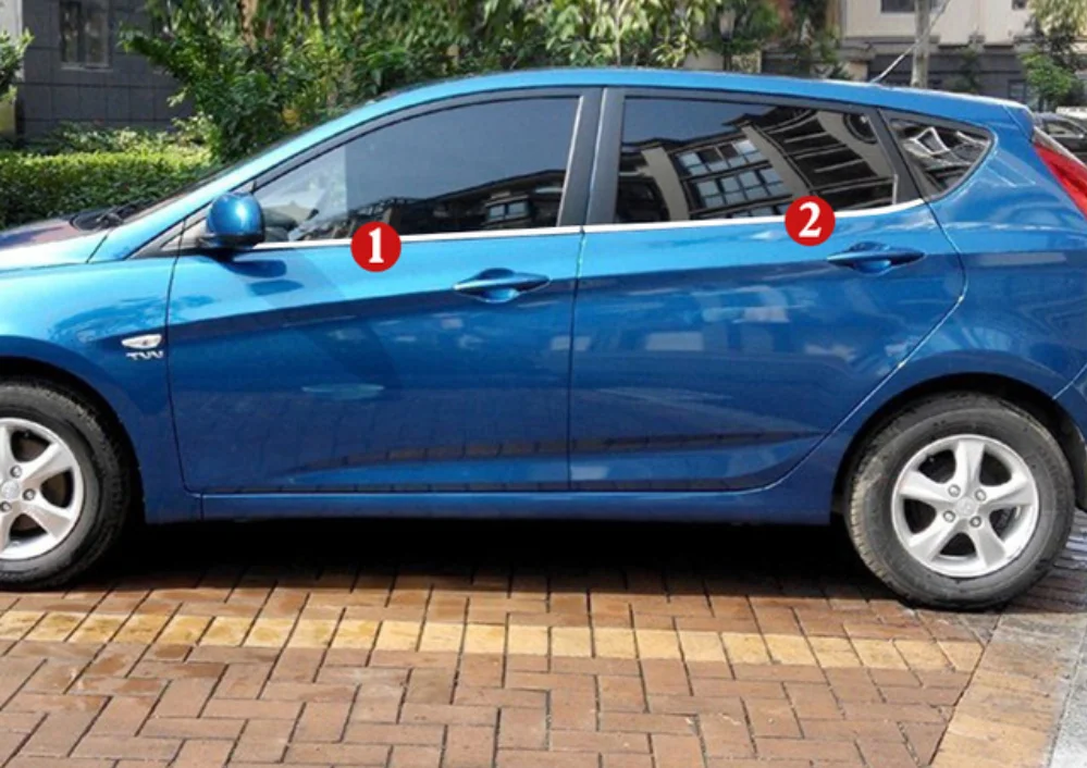 Нержавеющая сталь окна автомобиля Планки для hyundai accent 2011 2012 2013 2014 2015 2016 2017 solaris Verna |