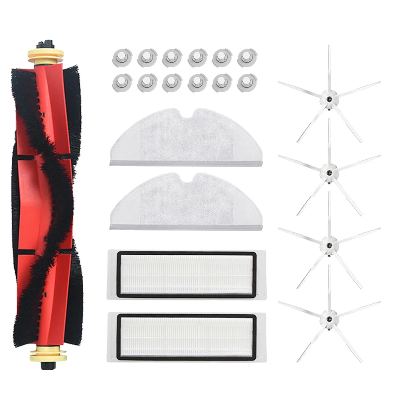 

Запчасти для Xiaomi Roborock S6, S60, S65, S5 MAX, S50, E25, E35, робот-фильтр НЕРА, тканевая ткань для мытья, основная щетка в комплекте