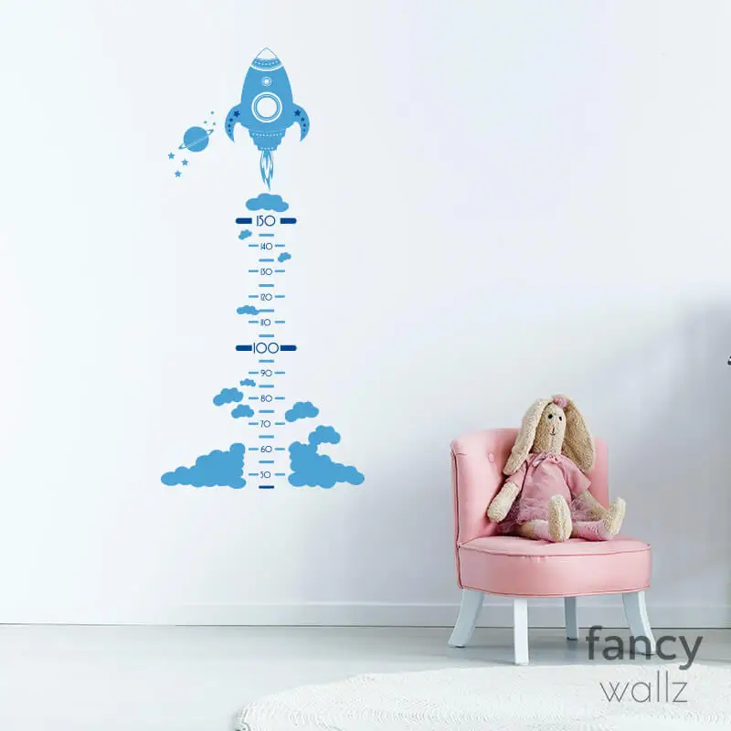 Настенная виниловая наклейка на стену в виде ракеты|Наклейки стену| |