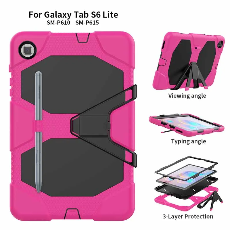 Ударопрочный чехол для Samsung Galaxy Tab S6 Lite P610 P615 10 4 дюйма Планшет жесткий военный