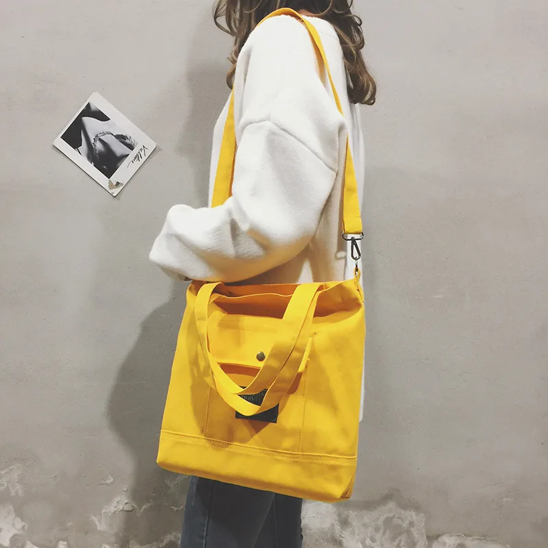 

Сумка женская холщовая для колледжа, вместительный саквояж с внешним карманом, сумочка-мессенджер, женский джокер на плечо