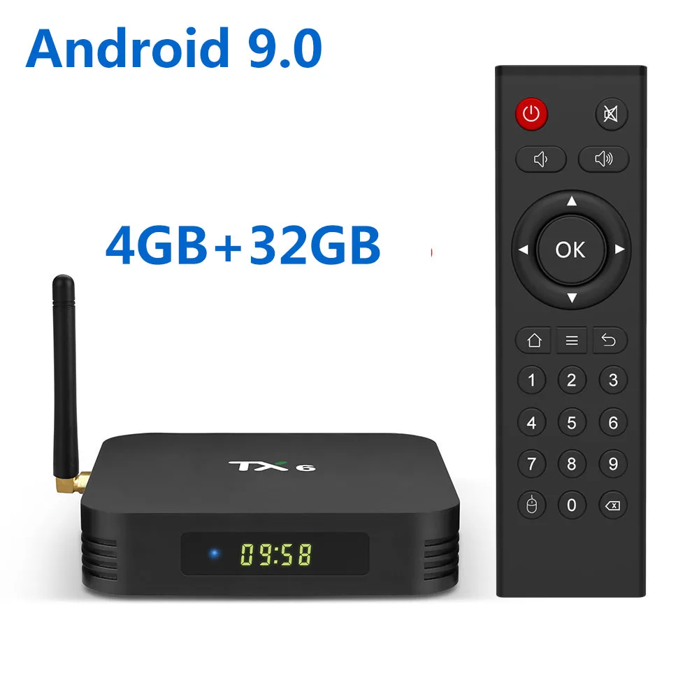 4G 32G TV BOX 5PCS 5 шт. TX6 Smart tv BOX Android 9,0 четырехъядерный ARM Cortex-A53 USB3.0 4G+ 64G 2,4G/5G двойной wifi BT4.1 4K Neftflix Google телеприставка - Цвет: 4G 32G TV BOX 5PCS