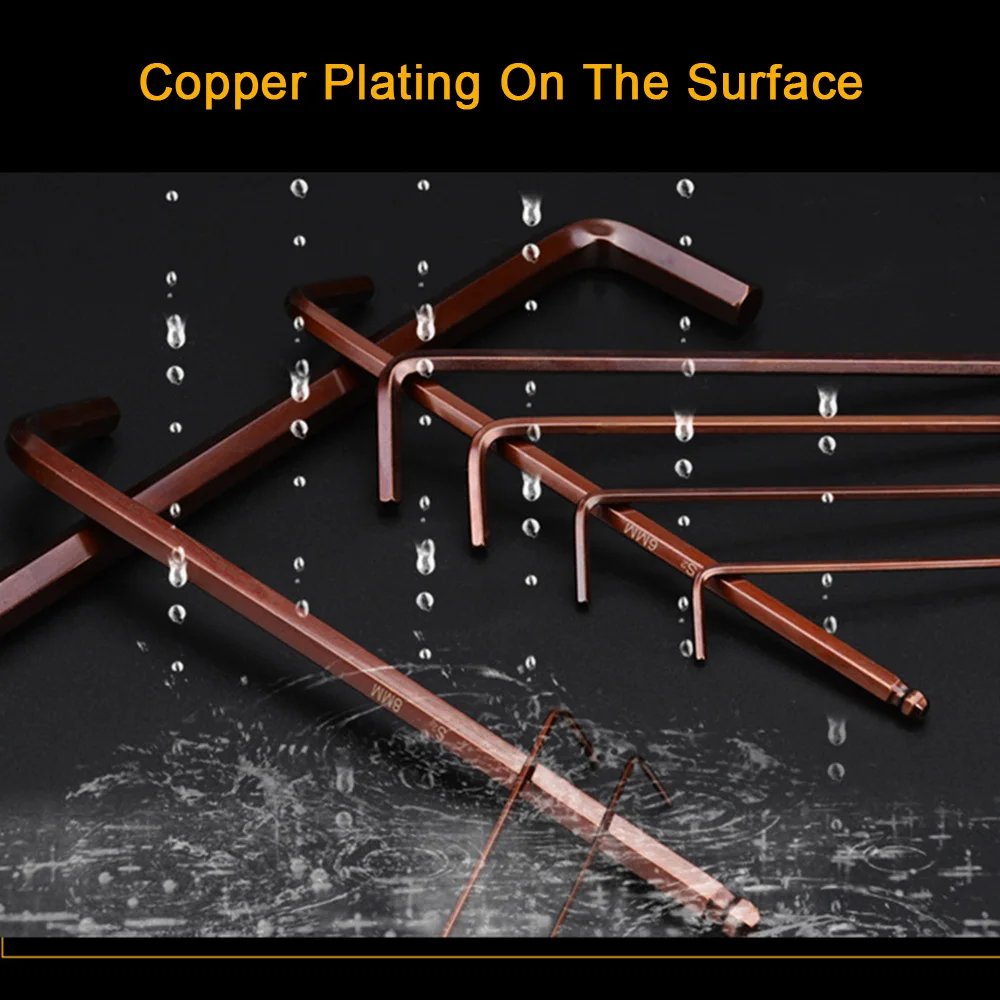 9шт шестигранный ключ гаечный метрический Размеры твердость S2 сплав Сталь и