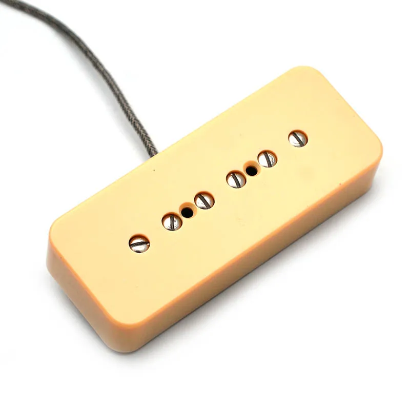 Cream Bridge 1 шт. Винтаж Alnico 5 Soapbar P 90 P90 гитары Пикап шеи или мост Пикап гитары аксессуары, серебро/черный/белый/кремовый выбрать - Цвет: Cream Bridge