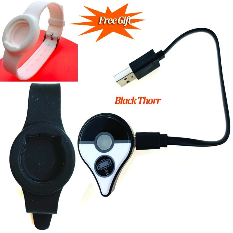 Black Thorr Автоматическая ловля для kingd Pokemon Go Plus Bluetooth браслет устройство с перезаряжаемой батареей для Pokemongo plus+ подарок - Цвет: Black Thorr