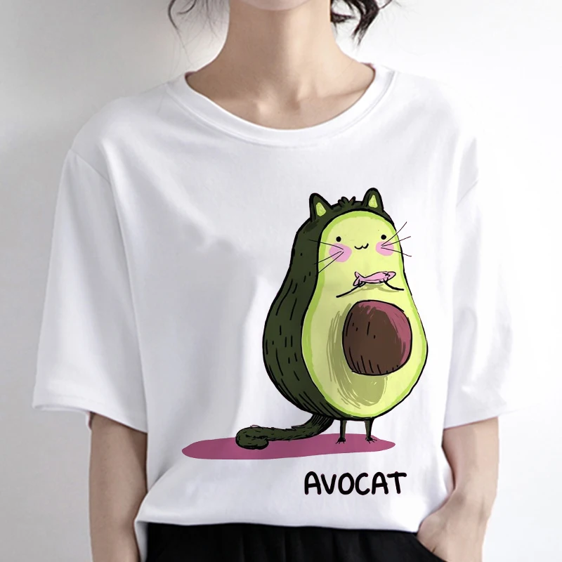UUKL Poleras Mujer De Moda 2020 белая футболка Летняя модная авокадо веганских материалов для