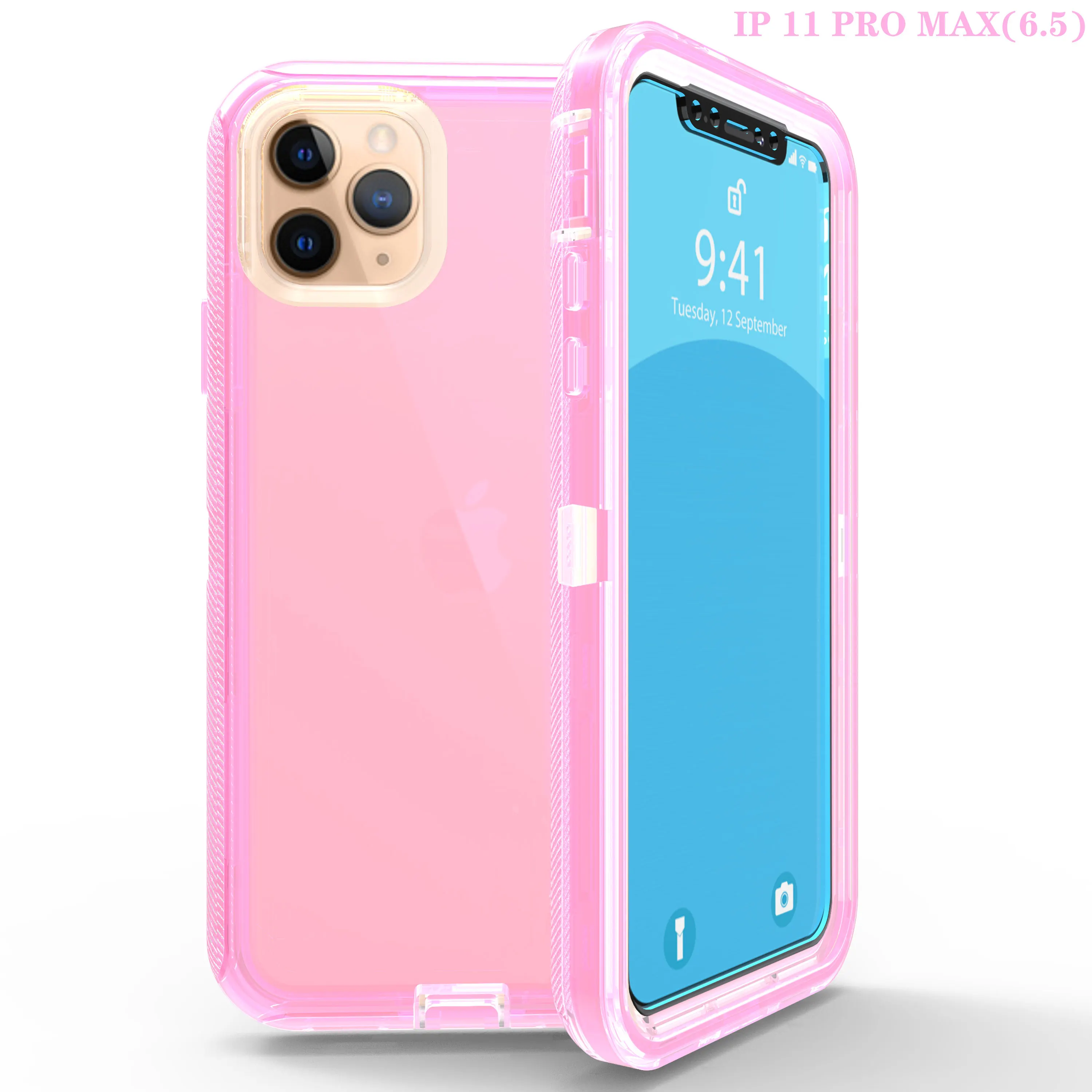 360 Degree All Inclusive Anti Drop Case for iPhone 11 Pro Max Transparent Robot TPU PC Cover X XR XS 7 8 6S Plus | Мобильные