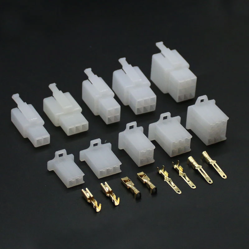 

Wire connector male and female cable terminal plug kit motorcycle electric car 10 sets/batch 2.8 mm 2/3/4/6/9 pin car 2.8