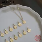 Ожерелье WOOZU с 12 созвездиями, подвеска из стерлингового серебра 925 пробы, цепочка с позолотой 14 карат, ожерелья для женщин 2021, французские ювелирные изделия в стиле панк